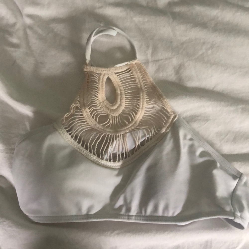 L.A. hearts high neck bathing suit top